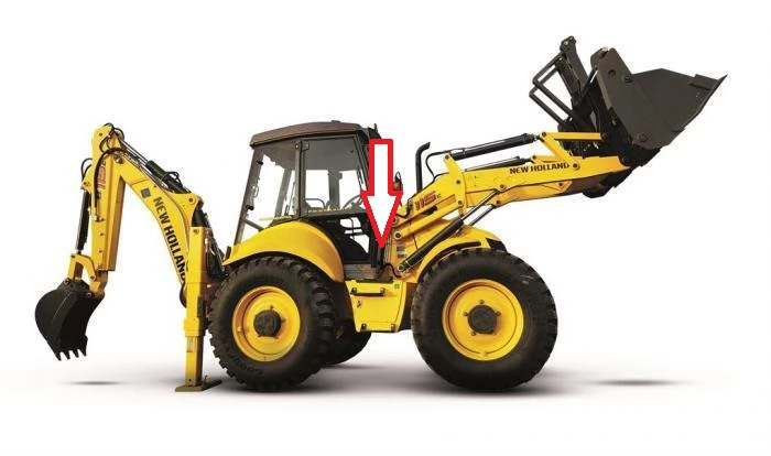 Экскаватор-погрузчик New Holland LB 115 |B 110B |B 100B |B 90B |B 115B - Стекло лобовое нижнее правое (закалённое)