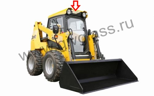 Мини-погрузчик ANT-1000 - Стекло верхнее, толщина 6 мм, размер 362 мм * 343 мм